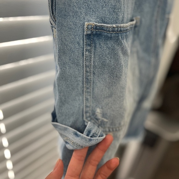 KanCan High Rise 90's Overall Shorts - Picture 6 of 11